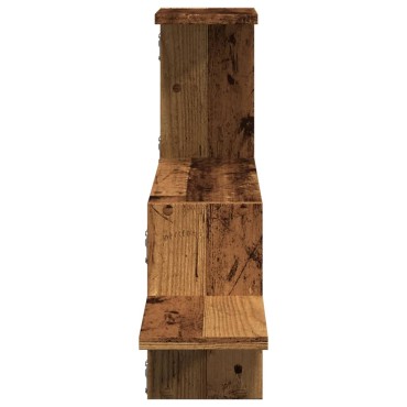 vidaXL Ραφιέρα Τοίχου Όψη Παλαιού Ξύλου 104x15x49cm από Επεξ. Ξύλο 1 τεμ.