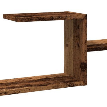vidaXL Ραφιέρα Τοίχου Όψη Παλαιού Ξύλου 104x15x49cm από Επεξ. Ξύλο 1 τεμ.