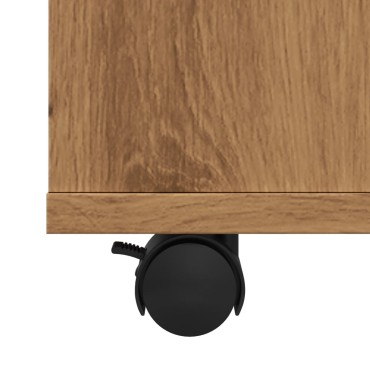 vidaXL Ντουλάπι Τροχήλατο Αρτισιανή Δρυς 60x53x72cm Επεξεργ. Ξύλο 1 τεμ.