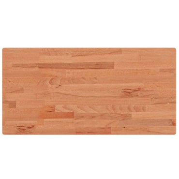 vidaXL Επιφάνεια Τραπεζιού Ορθογώνια 100x50x1,5cm Μασίφ Ξύλο Οξιάς 1 τεμ.