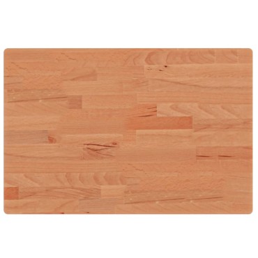 vidaXL Επιφάνεια Τραπεζιού Ορθογώνια 60x40x2,5cm Μασίφ Ξύλο Οξιάς 1 τεμ.