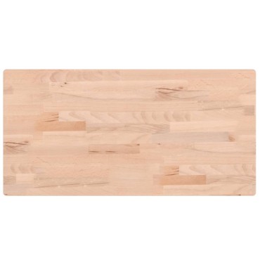 vidaXL Επιφάνεια Τραπεζιού Ορθογώνια 80x40x2,5cm Μασίφ Ξύλο Οξιάς 1 τεμ.