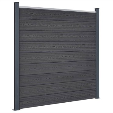 vidaXL Σετ Πάνελ Περίφραξης Γκρι 699x186cm από WPC