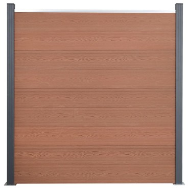 vidaXL Σετ Πάνελ Περίφραξης Καφέ 353x186cm από WPC