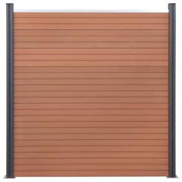 vidaXL Σετ Πάνελ Περίφραξης Καφέ 353x186cm από WPC