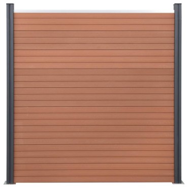 vidaXL Σετ Πάνελ Περίφραξης Καφέ 699x186cm από WPC