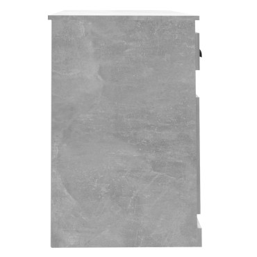 vidaXL Γραφείο με Συρτάρι Γκρι Σκυροδέματος 115x50x75cm Επεξ. Ξύλο 1 τεμ.