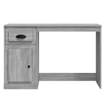 vidaXL Γραφείο με Συρτάρι Γκρι Sonoma 115x50x75cm Επεξεργασμένο Ξύλο 1 τεμ.