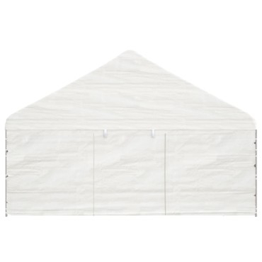 vidaXL Κιόσκι με Τέντα Λευκό 8,92 x 5,88 x 3,75 μ. από Πολυαιθυλένιο