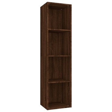 vidaXL Βιβλιοθήκη/Έπιπλο Τηλεόρασης Καφέ Δρυς 36x30x143cm Επεξ. Ξύλο 1 τεμ.