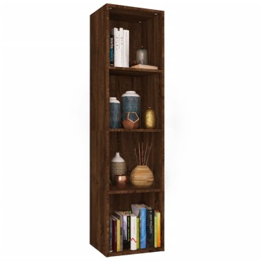 vidaXL Βιβλιοθήκη/Έπιπλο Τηλεόρασης Καφέ Δρυς 36x30x143cm Επεξ. Ξύλο 1 τεμ.