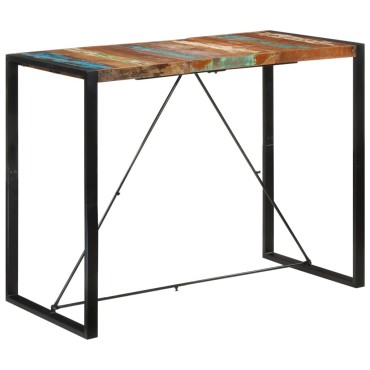 vidaXL Τραπέζι Μπαρ 140x70x110cm από Μασίφ Ανακυκλωμένο Ξύλο 1 τεμ.