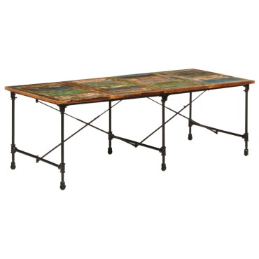 vidaXL Τραπεζαρία 220x90x77cm από Μασίφ Ανακυκλωμένο Ξύλο 1 τεμ.