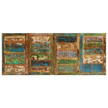 vidaXL Τραπεζαρία 220x90x77cm από Μασίφ Ανακυκλωμένο Ξύλο 1 τεμ.