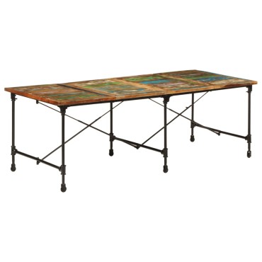 vidaXL Τραπεζαρία 220x90x77cm από Μασίφ Ανακυκλωμένο Ξύλο 1 τεμ.