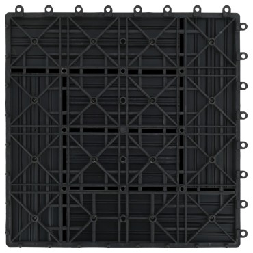vidaXL Πλακάκια Deck 11 τεμ. Μαύρα 30 x 30 εκ. 1 μ² από WPC