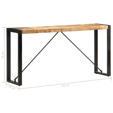 vidaXL Τραπέζι Κονσόλα 150x35x76cm από Μασίφ Ξύλο Μάνγκο 1 τεμ.