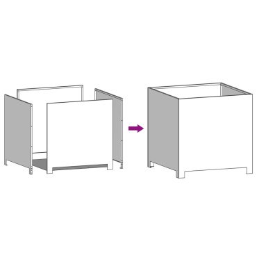 vidaXL Ζαρντινιέρα Κήπου 50x50x50 εκ. από Γαλβανισμένο Χάλυβα