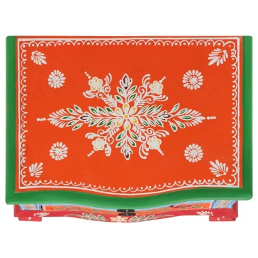 vidaXL Κομοδίνο με Χειροπ. Λεπτομέρειες 40x30x60cm Μασίφ Ξύλο Μάνγκο 1 τεμ.