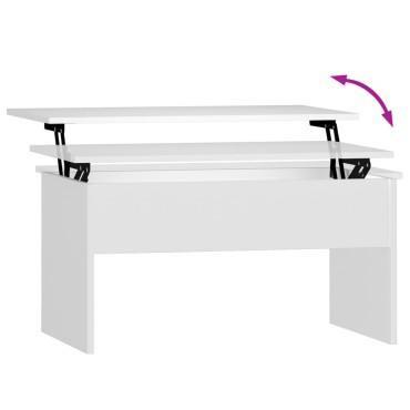 vidaXL Τραπεζάκι Σαλονιού Λευκό 80x50,5x41,5cm Επεξεργ. Ξύλο 1 τεμ.