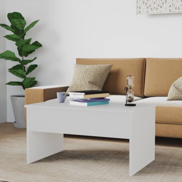 vidaXL Τραπεζάκι Σαλονιού Λευκό 80x50,5x41,5cm Επεξεργ. Ξύλο 1 τεμ.