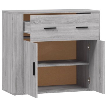 vidaXL Ντουλάπι Γκρι Sonoma 80x33x70cm από Επεξεργασμένο Ξύλο 1 τεμ.