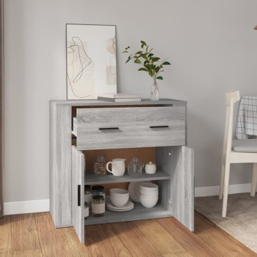 vidaXL Ντουλάπι Γκρι Sonoma 80x33x70cm από Επεξεργασμένο Ξύλο 1 τεμ.