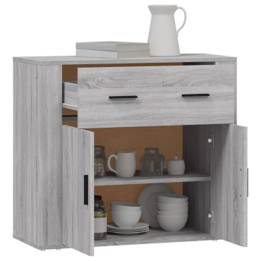 vidaXL Ντουλάπι Γκρι Sonoma 80x33x70cm από Επεξεργασμένο Ξύλο 1 τεμ.