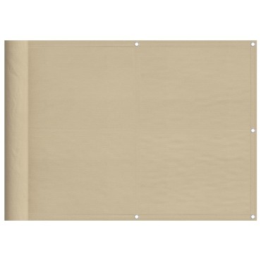 vidaXL Διαχωριστικό Βεράντας Μπεζ 75x800εκ 100% Πολ. Ύφασμα Oxford