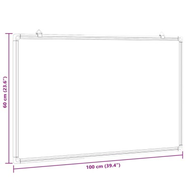 vidaXL Πίνακας Μαρκαδόρου Μαγνητικός Λευκός 100x60x1,7 εκ. Αλουμινίου