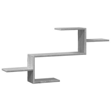 vidaXL Ραφιέρα Τοίχου Γκρι Sonoma 104x15x49cm Επεξεργασμένο Ξύλο 1 τεμ.