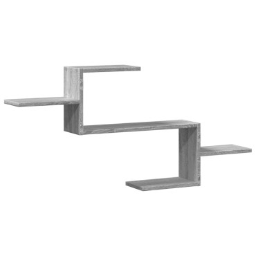vidaXL Ραφιέρα Τοίχου Γκρι Sonoma 104x15x49cm Επεξεργασμένο Ξύλο 1 τεμ.