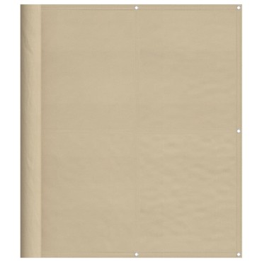 vidaXL Διαχωριστικό Βεράντας Μπεζ 120x1000εκ 100% Πολ. Ύφασμα Oxford
