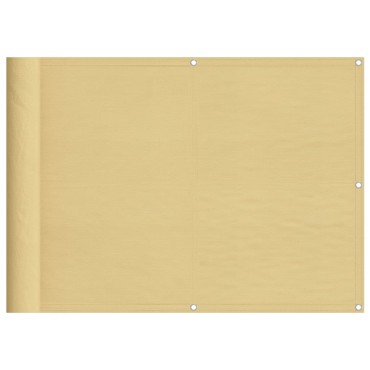vidaXL Διαχωριστικό Βεράντας Άμμου 75x1000εκ 100% Πολ. Ύφασμα Oxford