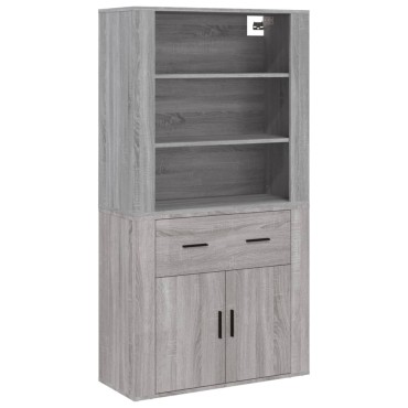 vidaXL Ντουλάπι Γκρι Sonoma από Επεξεργασμένο Ξύλο 80x33x70cm 1 τεμ.