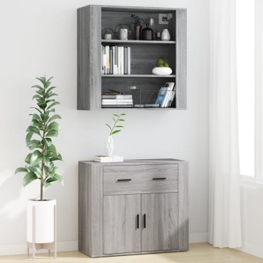 vidaXL Ντουλάπι Γκρι Sonoma από Επεξεργασμένο Ξύλο 80x33x70cm 1 τεμ.