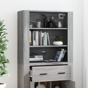 vidaXL Ντουλάπι Γκρι Sonoma από Επεξεργασμένο Ξύλο 80x33x70cm 1 τεμ.