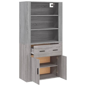 vidaXL Ντουλάπι Γκρι Sonoma από Επεξεργασμένο Ξύλο 80x33x70cm 1 τεμ.