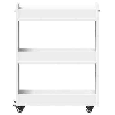 vidaXL Έπιπλο με Ρόδες Λευκό 60x22x79cm από Επεξεργασμένο Ξύλο 1 τεμ.