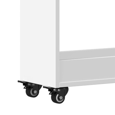 vidaXL Έπιπλο με Ρόδες Λευκό 60x22x79cm από Επεξεργασμένο Ξύλο 1 τεμ.