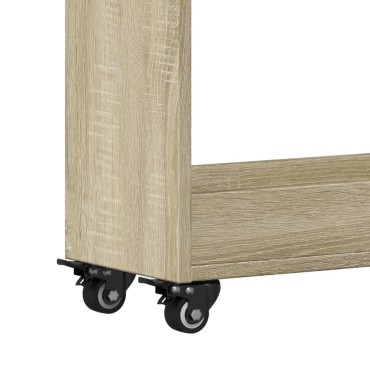 vidaXL Έπιπλο με Ρόδες Sonoma Δρυς 60x22x79cm από Επεξεργασμένο Ξύλο 1 τεμ.