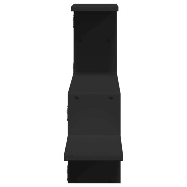 vidaXL Ράφι Τοίχου Μαύρη 104x15x49cm από Επεξεργασμένο Ξύλο 1 τεμ.