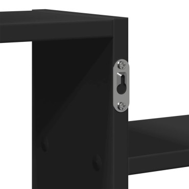 vidaXL Ράφι Τοίχου Μαύρη 104x15x49cm από Επεξεργασμένο Ξύλο 1 τεμ.