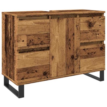 vidaXL Ντουλάπι νιπτήρα μπάνιου Παλιό ξύλο 80x33x60cm 1 τεμ.