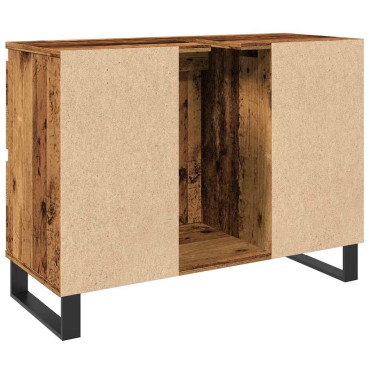 vidaXL Ντουλάπι νιπτήρα μπάνιου Παλιό ξύλο 80x33x60cm 1 τεμ.