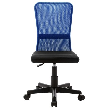 vidaXL Καρέκλα Γραφείου Μαύρη / Μπλε 44x52x100cm Διχτυωτό Ύφασμα 1 τεμ.