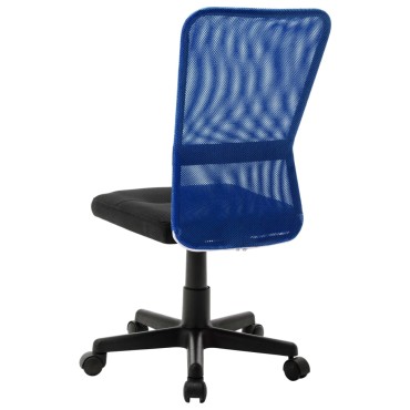 vidaXL Καρέκλα Γραφείου Μαύρη / Μπλε 44x52x100cm Διχτυωτό Ύφασμα 1 τεμ.