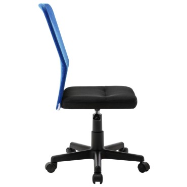 vidaXL Καρέκλα Γραφείου Μαύρη / Μπλε 44x52x100cm Διχτυωτό Ύφασμα 1 τεμ.
