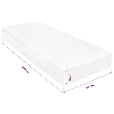 vidaXL Στρώμα 180x200cm / 18cm από Αφρό Μνήμης Visco H2 1 τεμ. - Διπλό