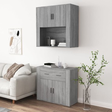 vidaXL Ντουλάπι Γκρι Sonoma από Επεξεργασμένο Ξύλο 80x33x70cm 1 τεμ.